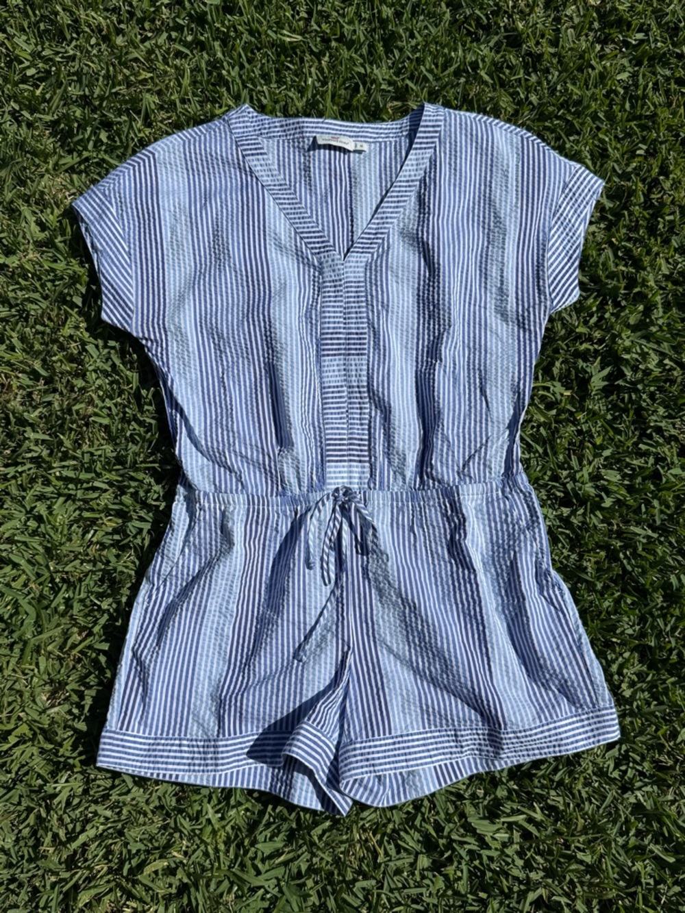Vineyard Vines Blue and White Striped One-Piece